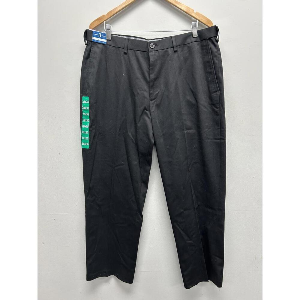 Haggar Premium No Iron Black Dress Pants Men's Size 38x30